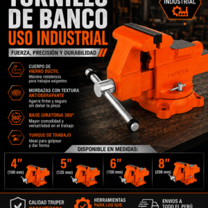 TORNILLO DE BANCO TRUPER USO INDUSTRIAL