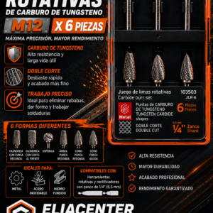 LIMA ROTATIVA TRUPER X 6 PZS